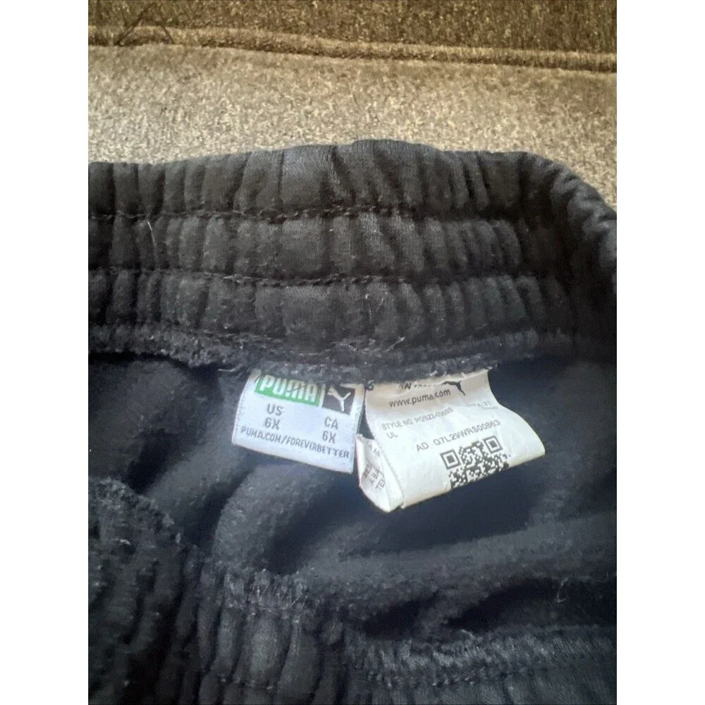 Boys‎ PUMA fleece lined jogger pants BLACK Size Medium 6x